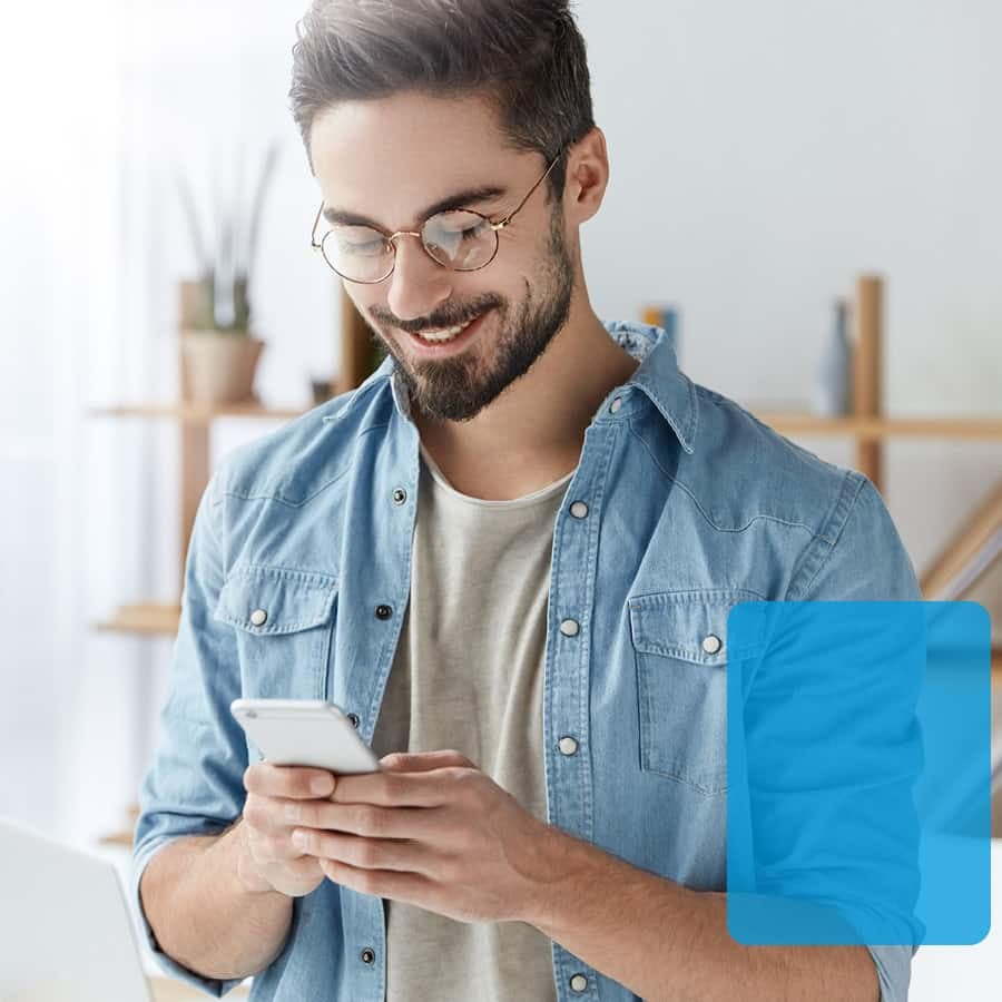 Young man on mobile phone