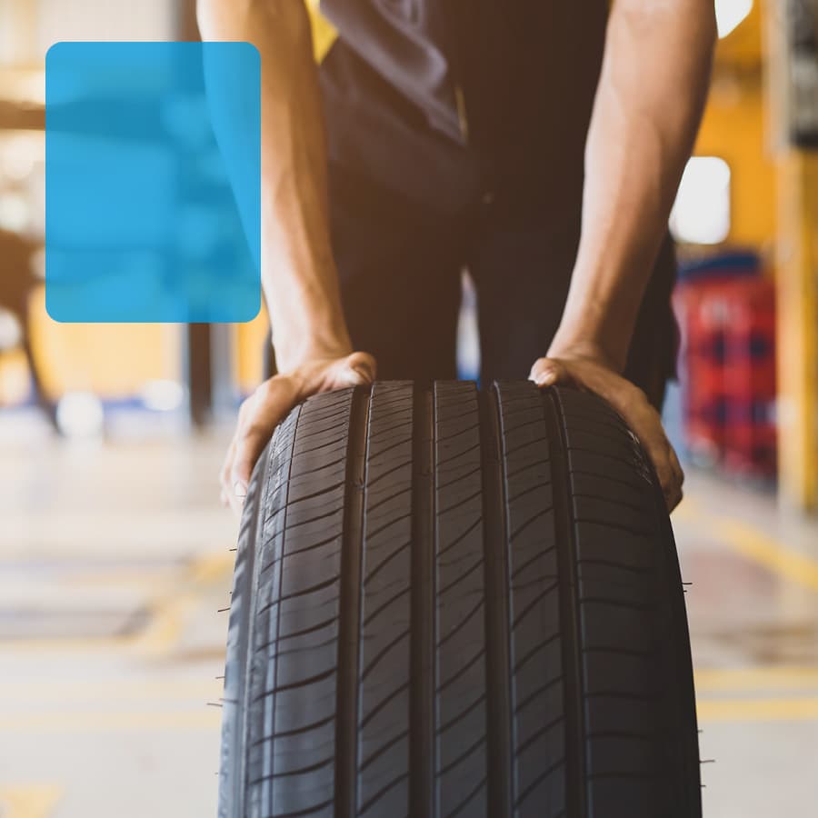 Guy at tire factory