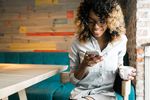 Young woman on mobile phone